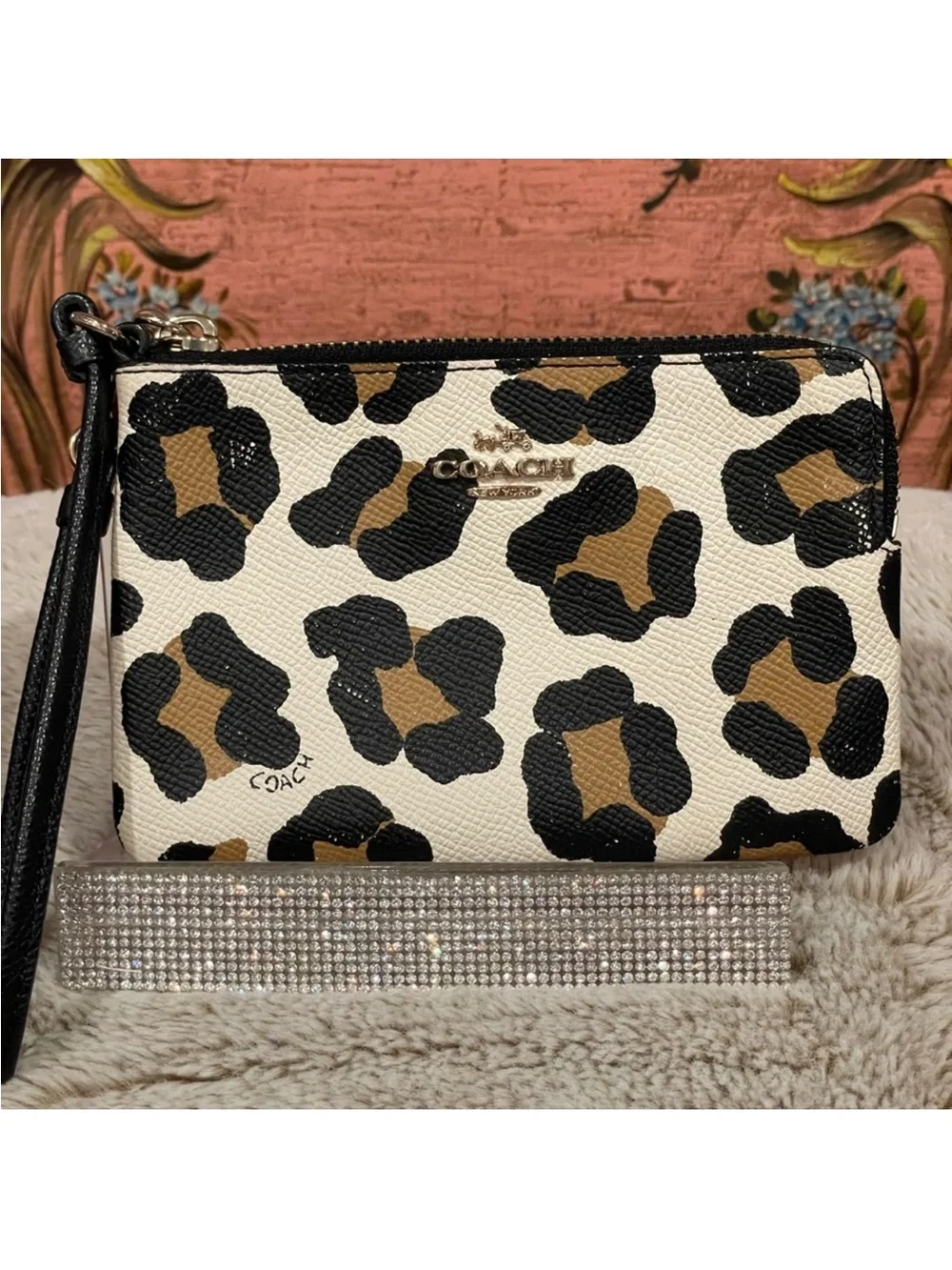 COACH Leopard Print Wristlet - Picture 1 of 12